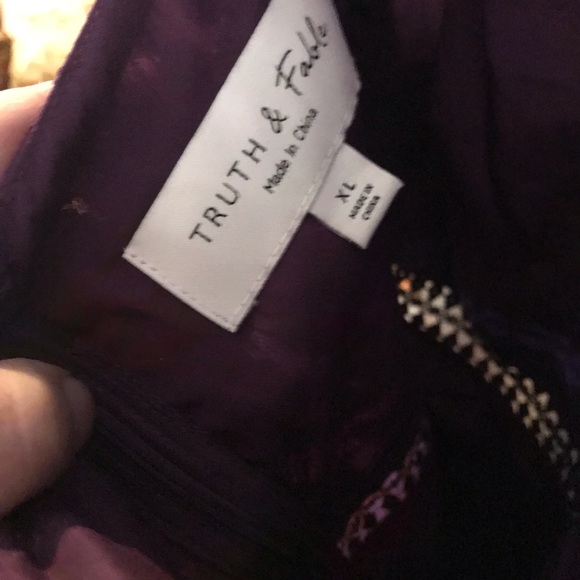 Purple lace & chiffon midi dress - Picture 3 of 3